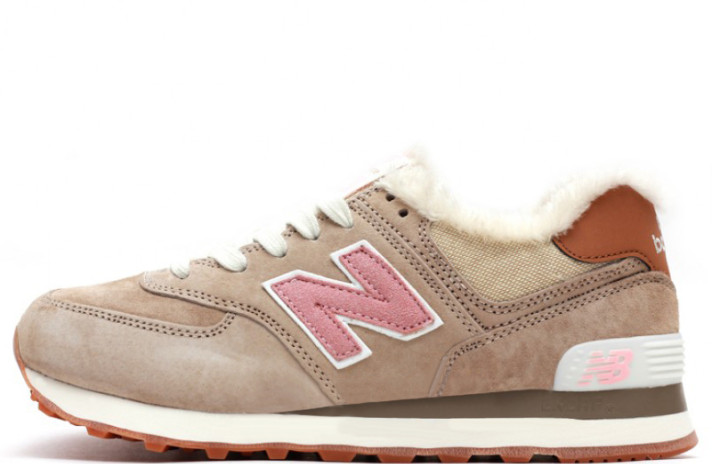 Кроссовки New Balance 574 winter vintage beige  бежевые