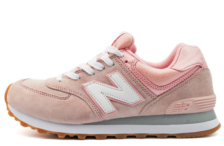 Кроссовки New Balance WL574PP Pink White  розовые