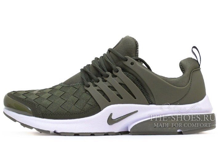 Кроссовки Nike Air Presto SE Woven Olive Green  зеленые