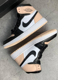 Кроссовки Nike Air Jordan 1 Mid Rust Pink White Black живое фото 1